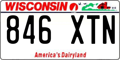 WI license plate 846XTN