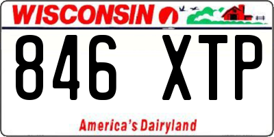 WI license plate 846XTP
