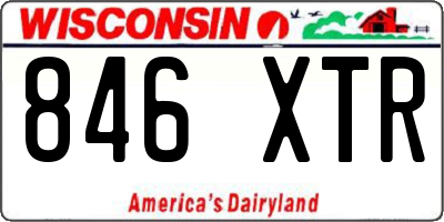 WI license plate 846XTR