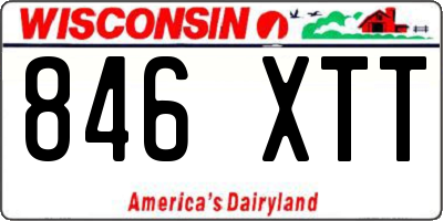 WI license plate 846XTT