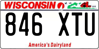 WI license plate 846XTU