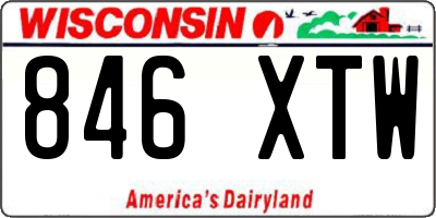 WI license plate 846XTW