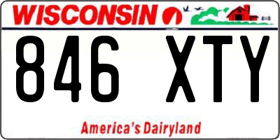 WI license plate 846XTY