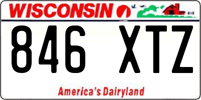 WI license plate 846XTZ