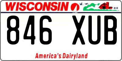 WI license plate 846XUB