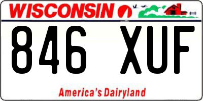 WI license plate 846XUF
