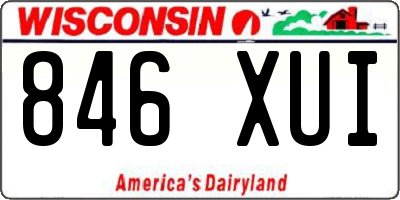 WI license plate 846XUI