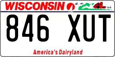 WI license plate 846XUT