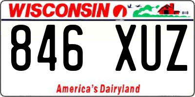 WI license plate 846XUZ