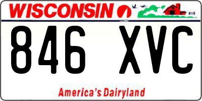WI license plate 846XVC