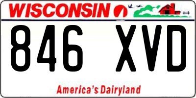 WI license plate 846XVD