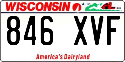 WI license plate 846XVF
