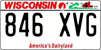 WI license plate 846XVG