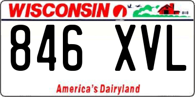 WI license plate 846XVL