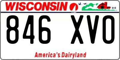WI license plate 846XVO