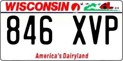 WI license plate 846XVP