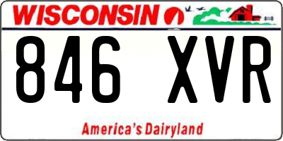 WI license plate 846XVR