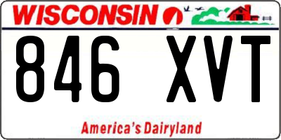 WI license plate 846XVT