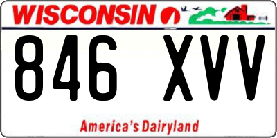WI license plate 846XVV