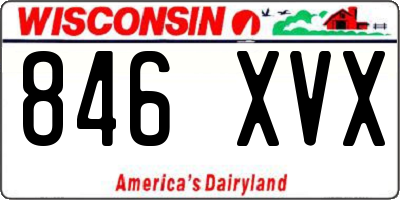 WI license plate 846XVX