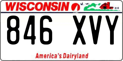 WI license plate 846XVY