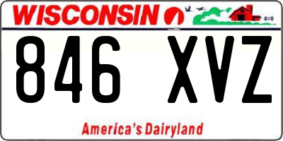 WI license plate 846XVZ