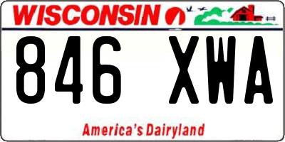 WI license plate 846XWA