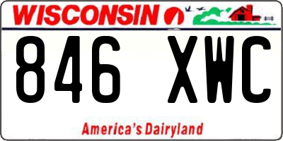 WI license plate 846XWC