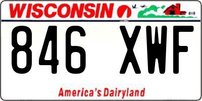 WI license plate 846XWF