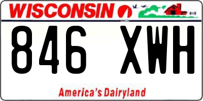 WI license plate 846XWH