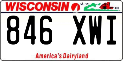 WI license plate 846XWI