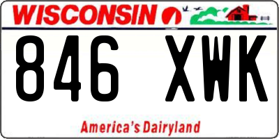 WI license plate 846XWK