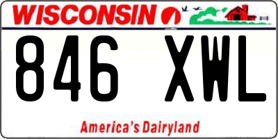 WI license plate 846XWL