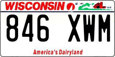 WI license plate 846XWM