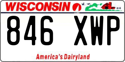 WI license plate 846XWP