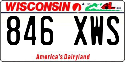 WI license plate 846XWS