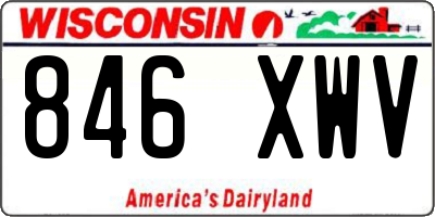 WI license plate 846XWV