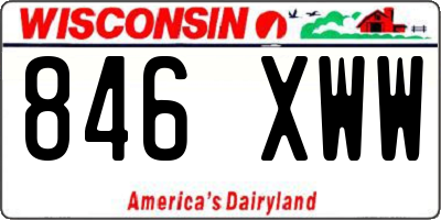 WI license plate 846XWW