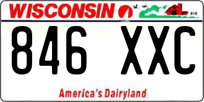 WI license plate 846XXC