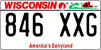 WI license plate 846XXG