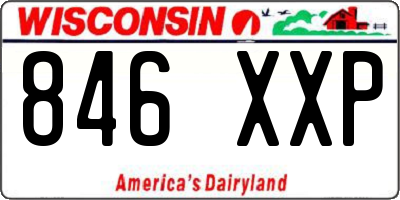 WI license plate 846XXP