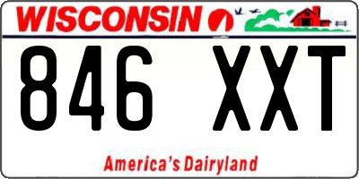 WI license plate 846XXT