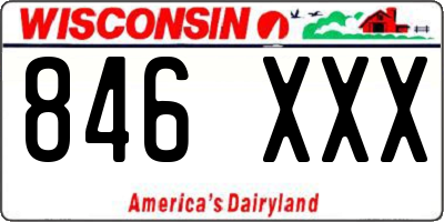 WI license plate 846XXX