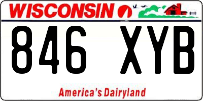 WI license plate 846XYB