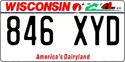 WI license plate 846XYD