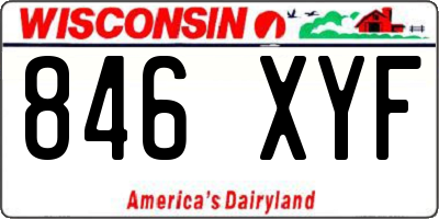 WI license plate 846XYF