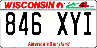 WI license plate 846XYI