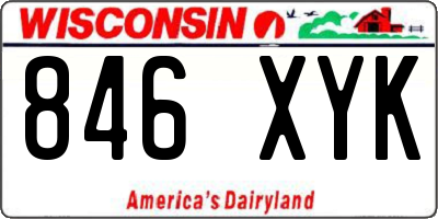 WI license plate 846XYK