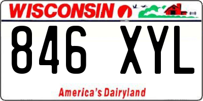 WI license plate 846XYL