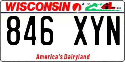 WI license plate 846XYN